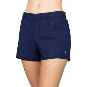 Sofibella UV Staples 3" Short 2017 Navy Blue Pockets Elastic Waistband Sz S NWT